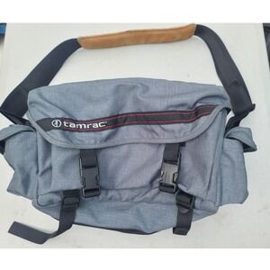 Vintage Tamrac Camera Pro Equipment Bag Gray Canvas Shoulder Strap Bag X-Large